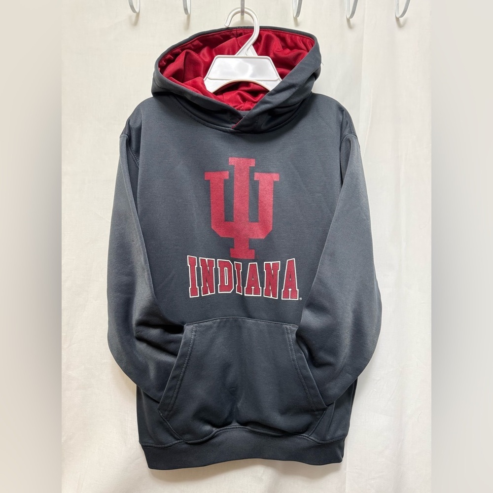 Indiana University Hoosiers Hoodie Sweat Shirt Vintage Youth 12-14 Medium 0133